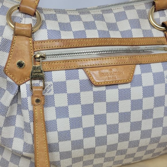 LOUIS VUITTON Damier Azur Canvas Evora MM Tote Bag - Picture 9 of 14